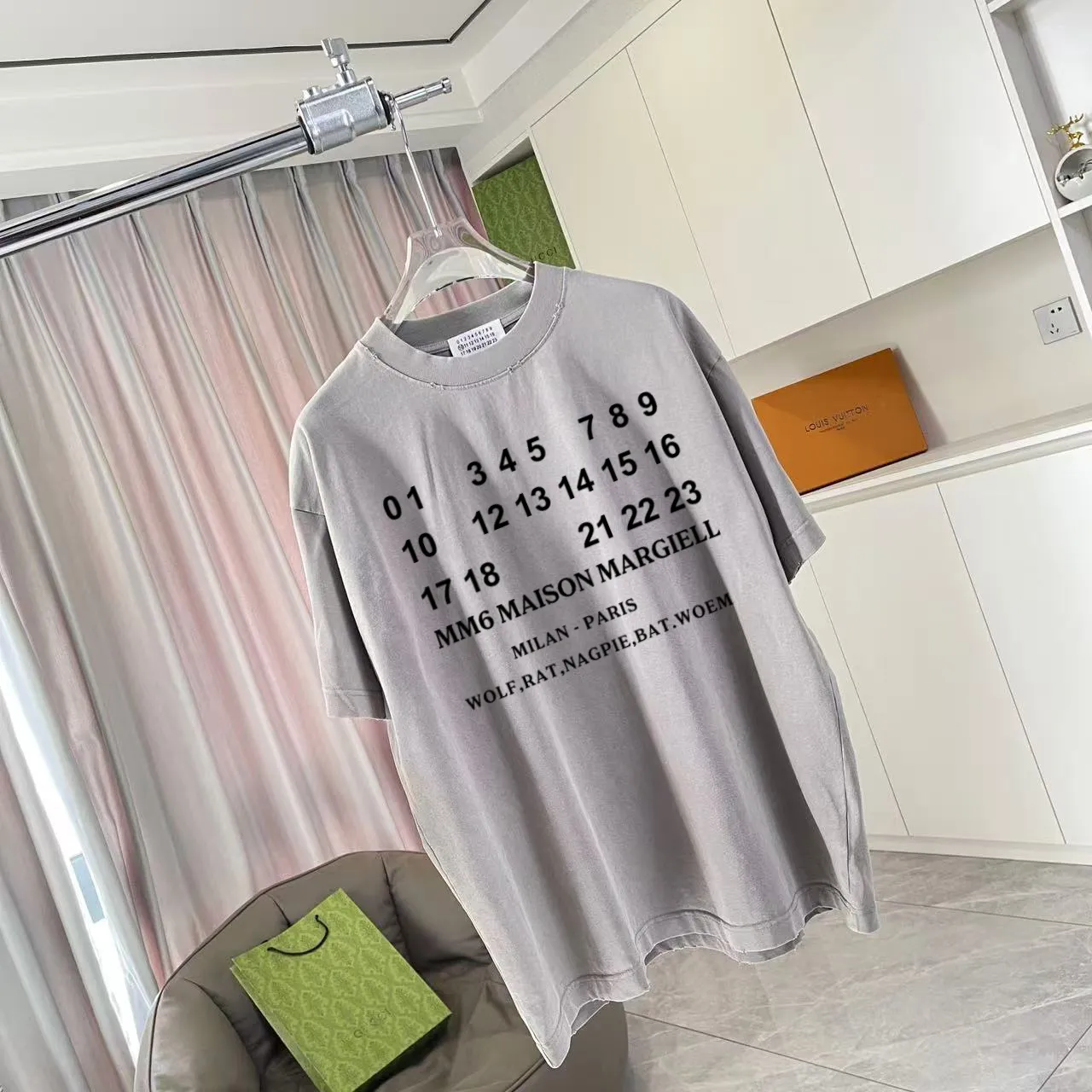 MM 6 2025 New Arrival logo 320g t Same Style Size：S M L XL XXL ：Black Gray Black Red